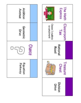 Preview of Homeworkopoly Game Board - Math theme