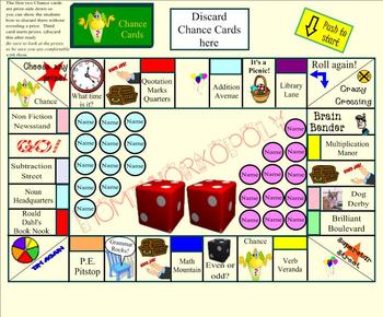 Preview of Homeworkopoly for your SMARTboard!  Gameboard ~ Homework Reinforcement