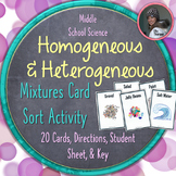 Homogeneous and Heterogeneous Mixtures Card Sorting Activity
