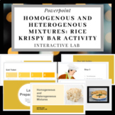 Rice Krispy Bar Lab & Activity: Homogenous and Heterogenou