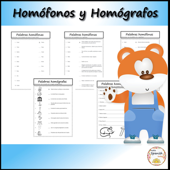 Preview of Homógrafos y Homófonos - Homographs & Homophones