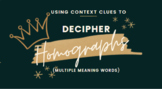 Homograph Worksheet - Digital + Printable Versions!