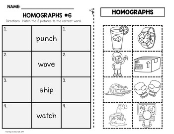 Homograph Worksheets by Teaching Second Grade | TPT