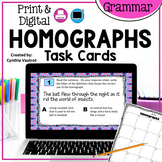 Homographs Digital Task Cards for Google Slides