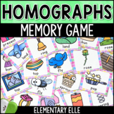 Homographs Memory Game | Literacy Center Task Cards