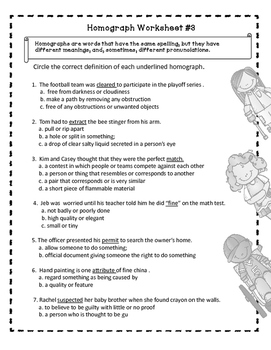 homographs worksheets by julies learning station tpt