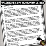 Grammar Activity Valentine's Day Homonym Letter