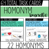 Homonym Multiple Word Meaning Task Card BUNDLE