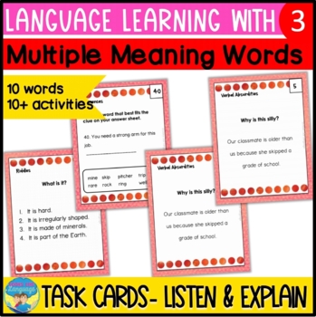 Real Photo Language Cards: Multiple Meaning Words