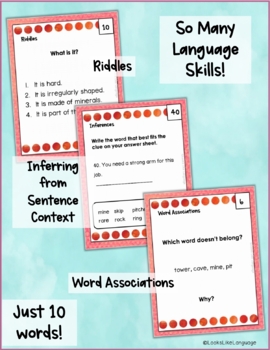 Homonyms Activities 1, Language Skills Task Cards, Multiple Meanings