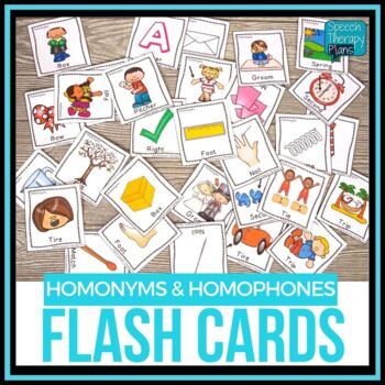 Preschool thru 4th grade educational flashcards 23 Homonyms Flashcards Lami 