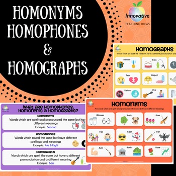 Preview of Homonyms | Homophones | Homographs | Posters | Displays | Bulletin Boards