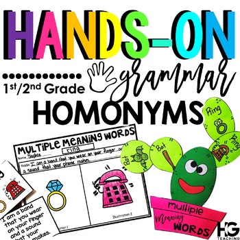 Preview of Homonyms and Multiple Meaning Words Hands on Activities, Worksheets, Craft