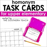 Homonyms Task Cards Vocabulary Activity - Print and Digital