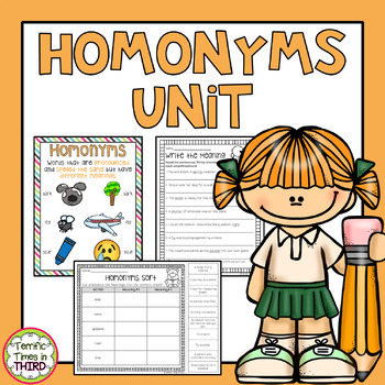 Preview of Homonyms Unit - No Prep Worksheets