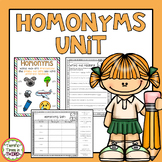 Homonyms Unit - No Prep Worksheets