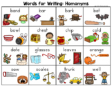 Homonyms Word List - Writing Center