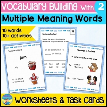 Preview of Multiple Meanings 2 Vocabulary Building and Homework Worksheets