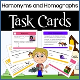 Homonyms and Homographs Task Cards - 40 Task Cards for Grades 3-5