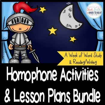 Preview of Homophone Activities and Lesson Plan Bundle