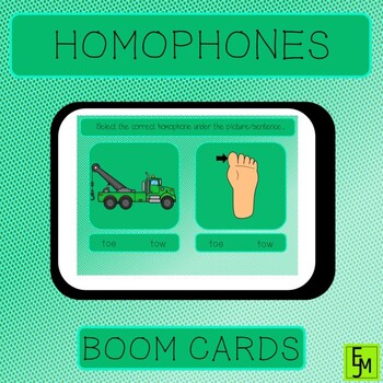 Preview of Homophone BOOM Cards