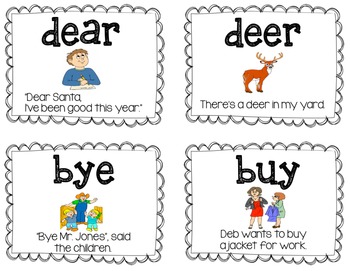 Preview of Homophone Card-Matching Activity