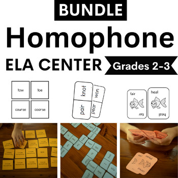 Preview of Homophone Center BUNDLE Game Based Learning for Similar Sounding Words
