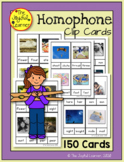 Homophone Clip Cards - 150 Cards with Real Pictures