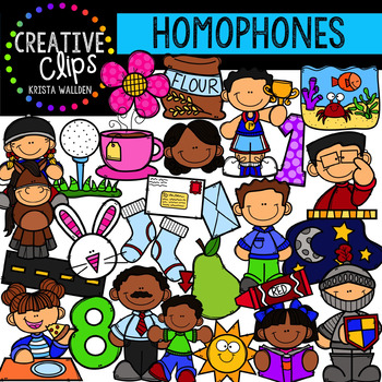 Preview of Homophone Clipart {Creative Clips Digital Clipart}