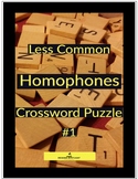 Homophone Crossword Puzzle: Less Common Homophones