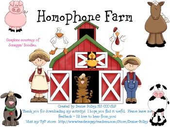 Preview of Homophone Farm