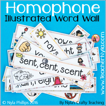 Preview of Homophone Illustrated Word Wall