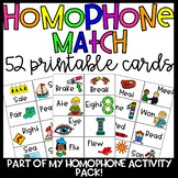 Homophone Match Cards/Pocket Chart Cards
