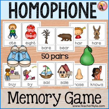 Preview of Homophones - Memory Game