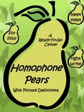 Homophone Pears Literacy Center