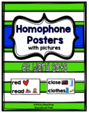 Homophone Posters with Pictures (68 sets of words)
