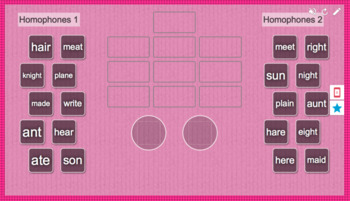 Preview of Homophone Smart Board Match