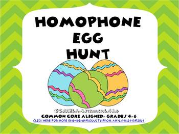 Preview of Homophone Spring Easter Egg Hunt Common Core Aligned