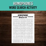 Homophone Word Search Printable Activity