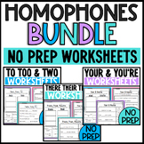 Homophone Worksheets Bundle: Two, To, Too/ Your, You're/ T