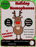 Homophone Worksheets | Christmas Holiday Theme