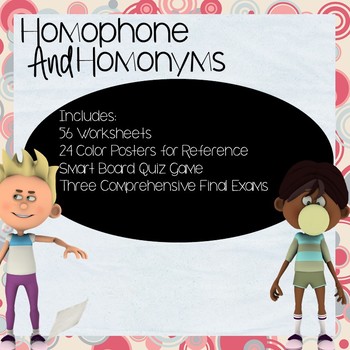Preview of Homophone and Homonyms Worksheet and Activity Bundle