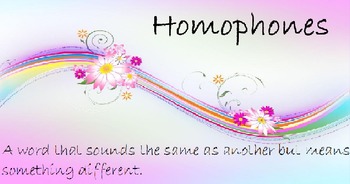 Preview of Homophones