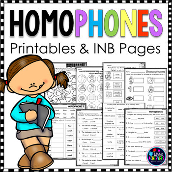 Preview of Homophones worksheets