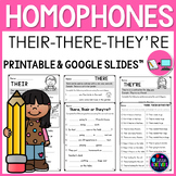 There, Their, and They're Homophones Worksheets