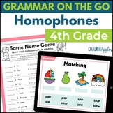 Homophones 4th Grade Grammar Worksheets & Center Activitie