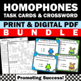Homophones Vocabulary Activities BUNDLE Task Cards Speech 