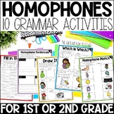 Homophones Activities, Grammar Worksheets and Homophone An