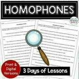 Homophones Activities | Print and Digital 
