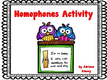 Preview of ActivInspire Homophone Activities